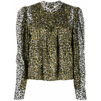 Ulla Johnson Blusa com estampa de leopardo - Verde