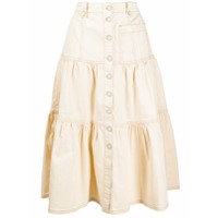 Ulla Johnson Saia midi com amarração Graham - Neutro