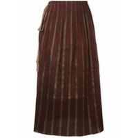 Uma Wang knot-detail pleated skirt - Vermelho