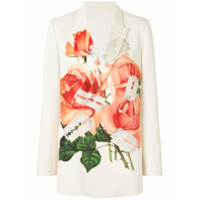 Undercover Blazer com estampa de rosa - Branco