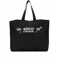 Undercover Bolsa tote de nylon com estampa de logo - Preto