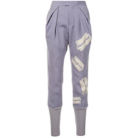 Undercover Calça com recorte canelado - Roxo