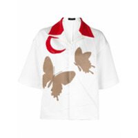 Undercover Camisa com estampa de borboleta - Branco