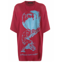 Undercover Camiseta oversized com estampa gráfica - Vermelho