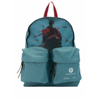 Undercover Mochila com zíper e estampa gráfica - Verde