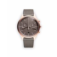 Uniform Wares Relógio 'C39 Chronograph' de couro e aço inoxidável - Cinza