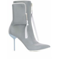 UNRAVEL PROJECT Ankle boot bico fino com salto agulha - Azul