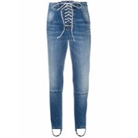 UNRAVEL PROJECT Calça jeans com amarração - Azul