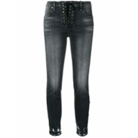 UNRAVEL PROJECT Calça jeans com amarração - Cinza