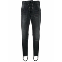 UNRAVEL PROJECT Calça jeans com amarração - Preto
