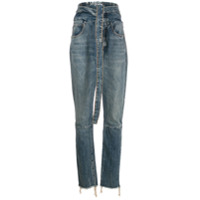 UNRAVEL PROJECT Calça jeans com cinto - Azul