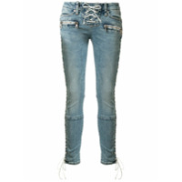 UNRAVEL PROJECT Calça jeans skinny com amarração - Azul