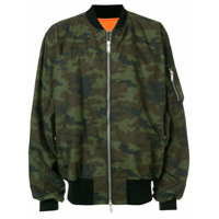 UNRAVEL PROJECT Jaqueta bomber com estampa camuflada - Verde