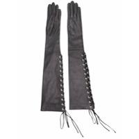 UNRAVEL PROJECT Par de luvas com amarração - Preto