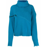 UNRAVEL PROJECT roll neck zipped jumper - Azul