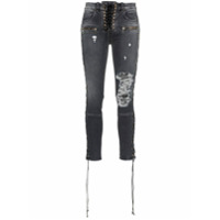 UNRAVEL PROJECT Skinny stonewash ripped skinny jeans - Cinza