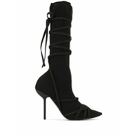 UNRAVEL PROJECT strappy knee-high boots - Preto
