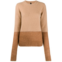 UNRAVEL PROJECT two tone knit jumper - Neutro