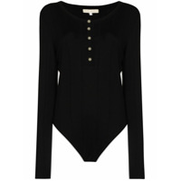USISI SISTER Body de tricô com abotoamento - Preto
