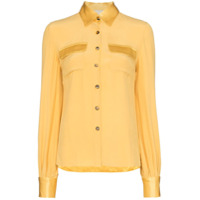 USISI SISTER Camisa Jacquetta com botões - Amarelo