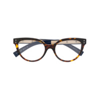 Valentino Eyewear Armação de óculos gatinho tartaruga - Marrom