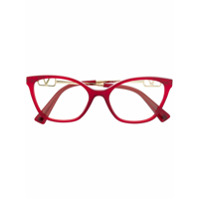 Valentino Eyewear Armação de óculos gatinho VA3050 - Vermelho