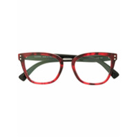 Valentino Eyewear Armação de óculos quadrada - Vermelho