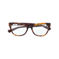 Valentino Eyewear Armação de óculos quadrada VLOGO - Marrom