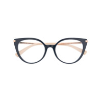 Valentino Eyewear Armação de óculos redonda Rockstud - Azul