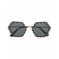 Valentino Eyewear Óculos de sol com aplicação de cristais - Preto