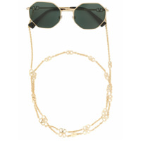 Valentino Eyewear Óculos de sol com corrente VA2040 VLOGO - Dourado