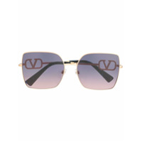 Valentino Eyewear Óculos de sol quadrado VA2041 - Dourado