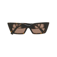 Valentino Eyewear Óculos de sol retangular VLOGO - Marrom