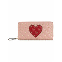 Valentino Garavani Carteira Rockstud Heart - Rosa