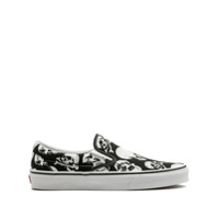 Vans Tênis slip on com estampa de caveira - Preto