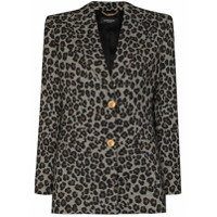 Versace Blazer com estampa de leopardo - Branco
