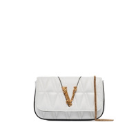 Versace Bolsa tiracolo matelassê Virtus - Branco
