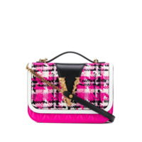 Versace Bolsa tiracolo Virtus de tweed - Rosa