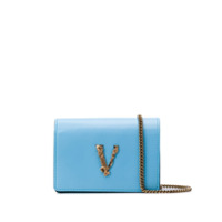 Versace Bolsa transversal Virtus mini - Azul