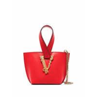 Versace Bolsa Vitello V mini com corrente - Vermelho