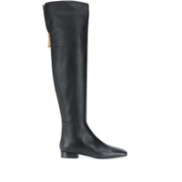 Versace Bota cano longo com salto 25mm - Preto