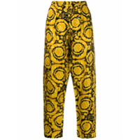 Versace Calça de pijama com estampa barroca - Amarelo