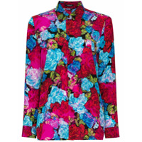 Versace Camisa de seda com estampa floral - Estampado