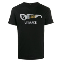 Versace Camiseta com bordado de paetês - Preto