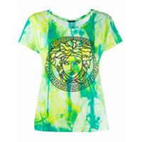 Versace Camiseta tie-dye com estampa Medusa - Verde