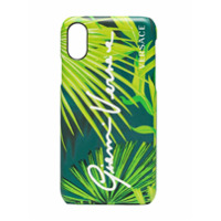 Versace Capa para iPhone com estampa de folha - Verde