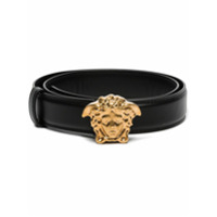Versace Cinto de couro com fivela 'Medusa' - Preto