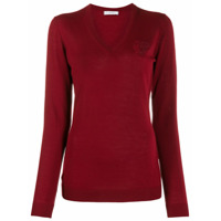 Versace Collection Suéter com logo bordado - Vermelho