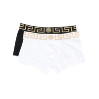 Versace Conjunto com 2 cuecas boxers Greca - Branco