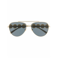 Versace Eyewear Óculos de sol aviador com detalhe Medusa - Dourado
